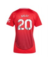 Manchester United Diogo Dalot #20 Domácí Dres pro Dámské 2024-25 Krátký Rukáv